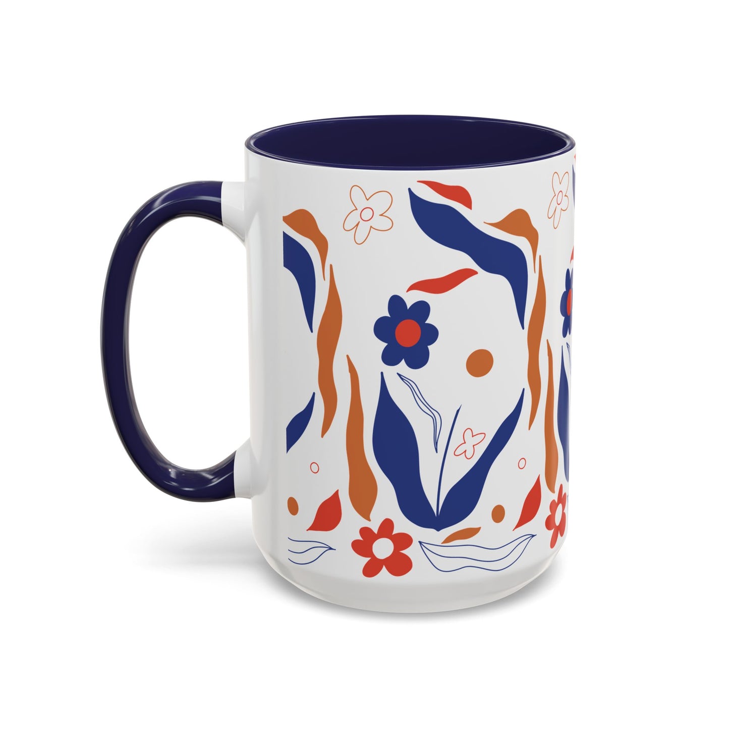 Floral Accent Coffee Mug