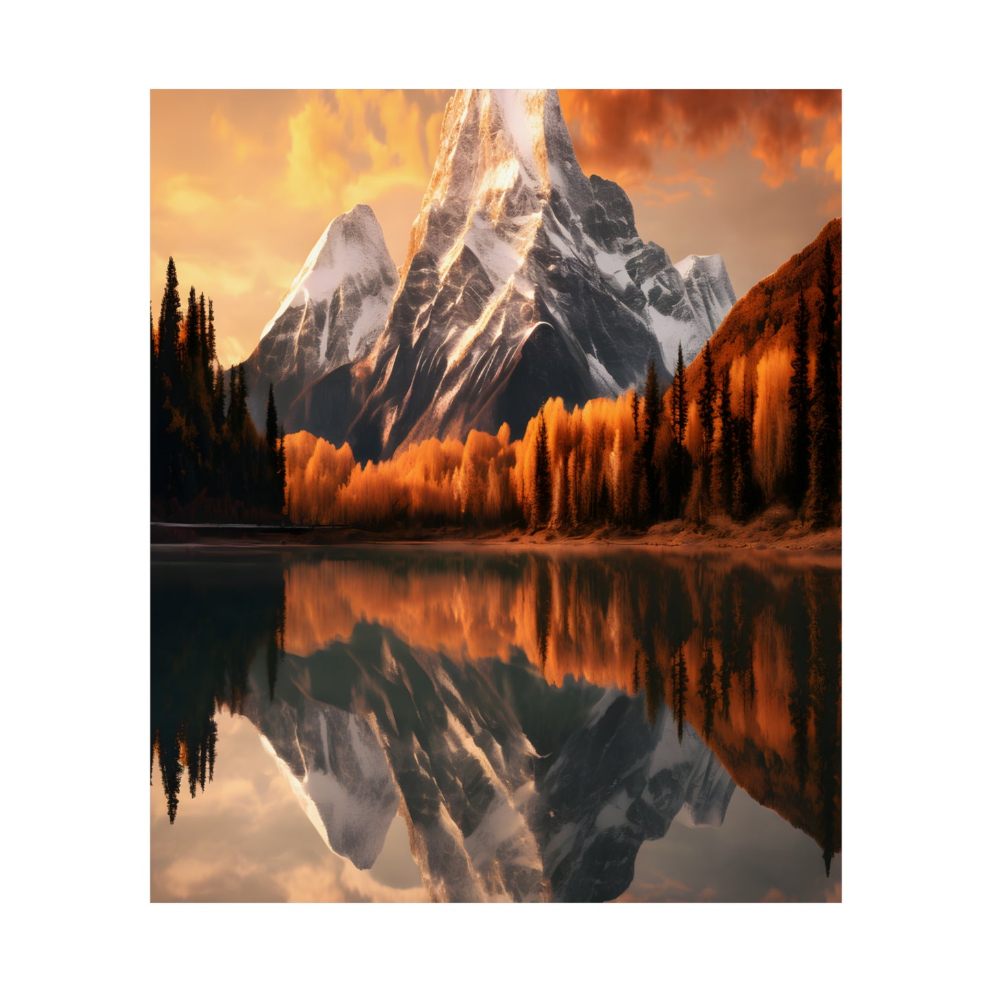 Mountain and River view Matte Vertical Posters