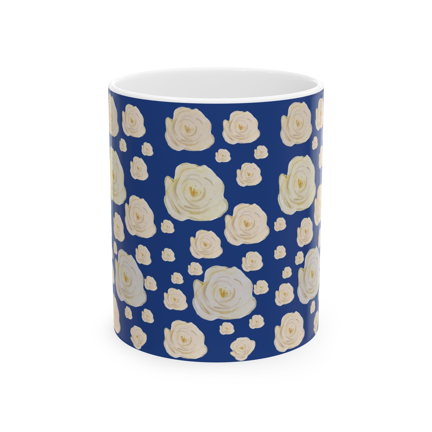 Water color style flower Ceramic Mug, (11oz, 15oz)