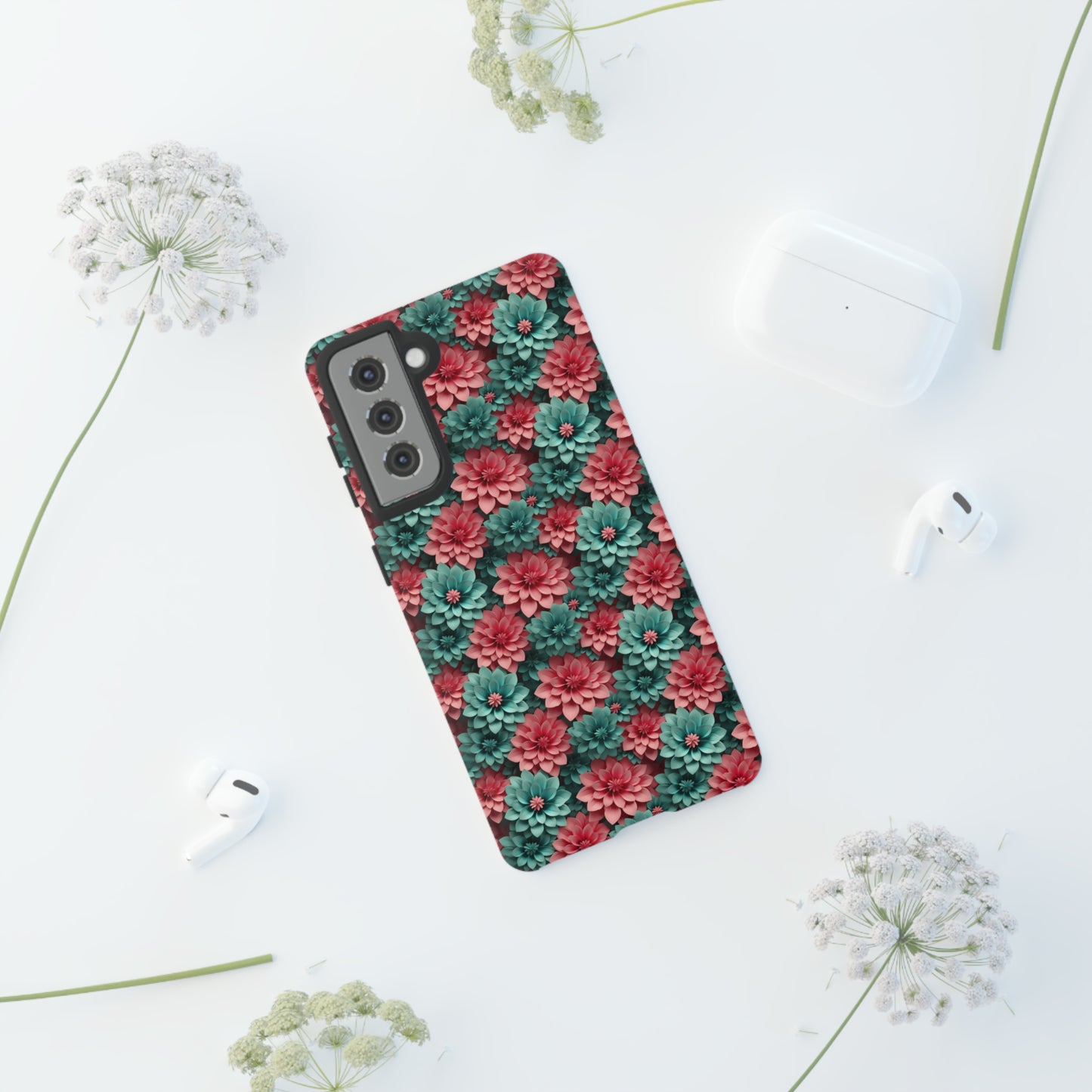 3D Flowers Tough Cases