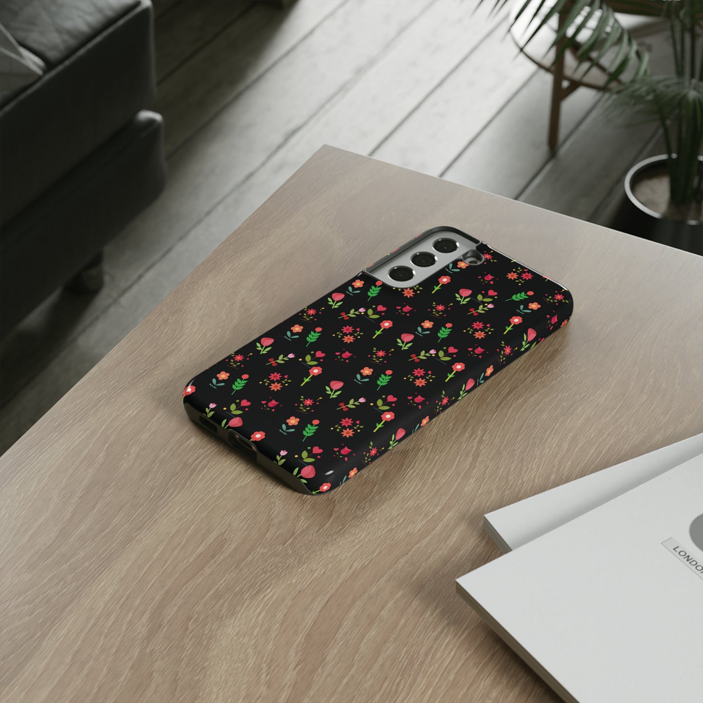 Flowers Pattern Splatter Phone Tough Cases