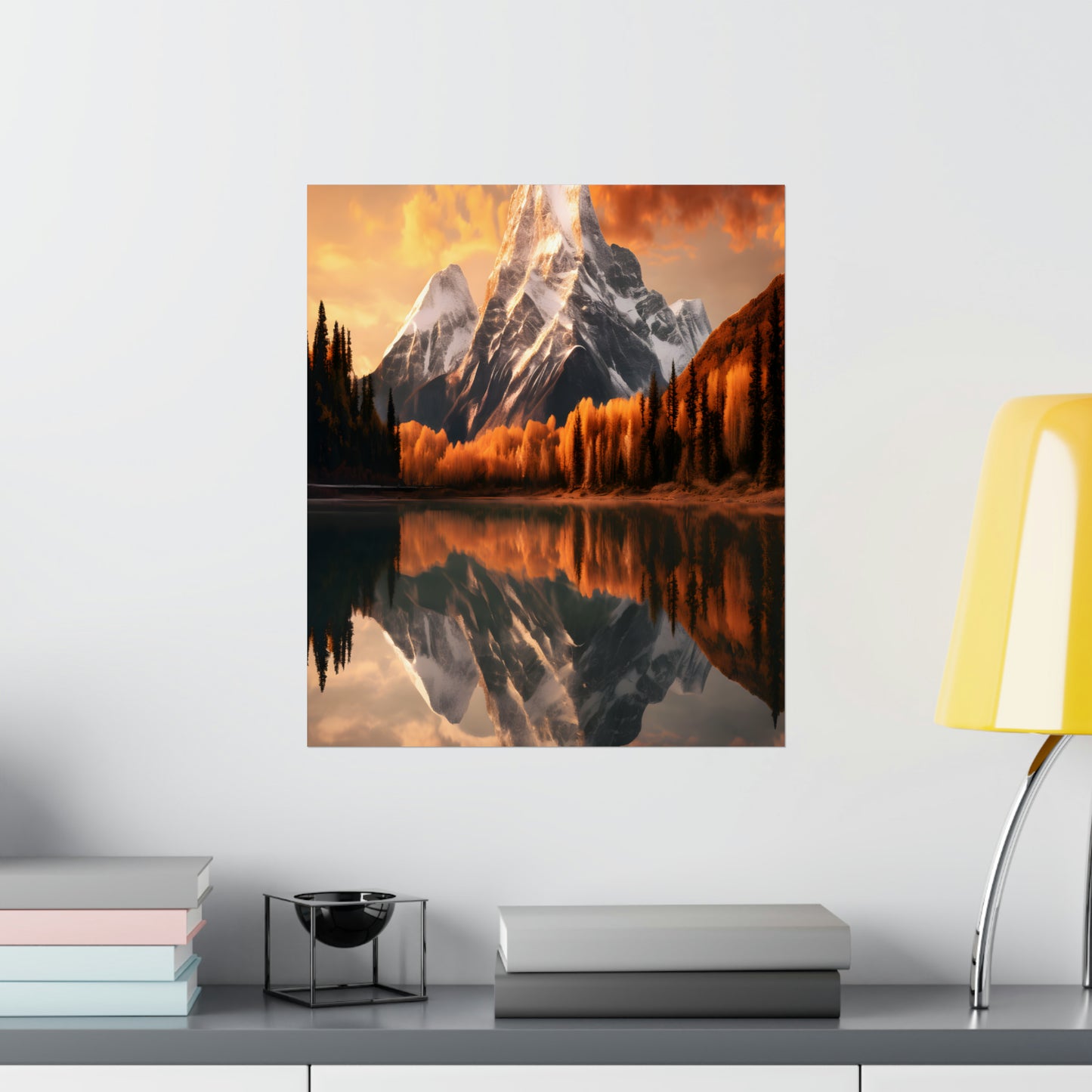 Mountain and River view Matte Vertical Posters