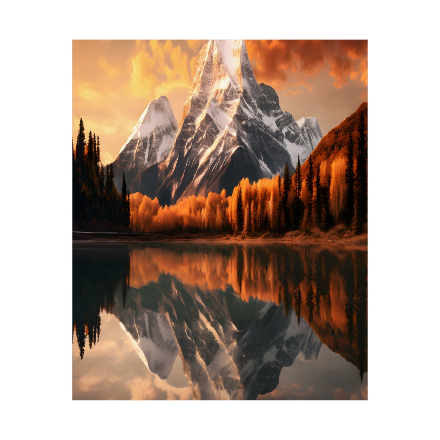 Mountain and River view Matte Vertical Posters