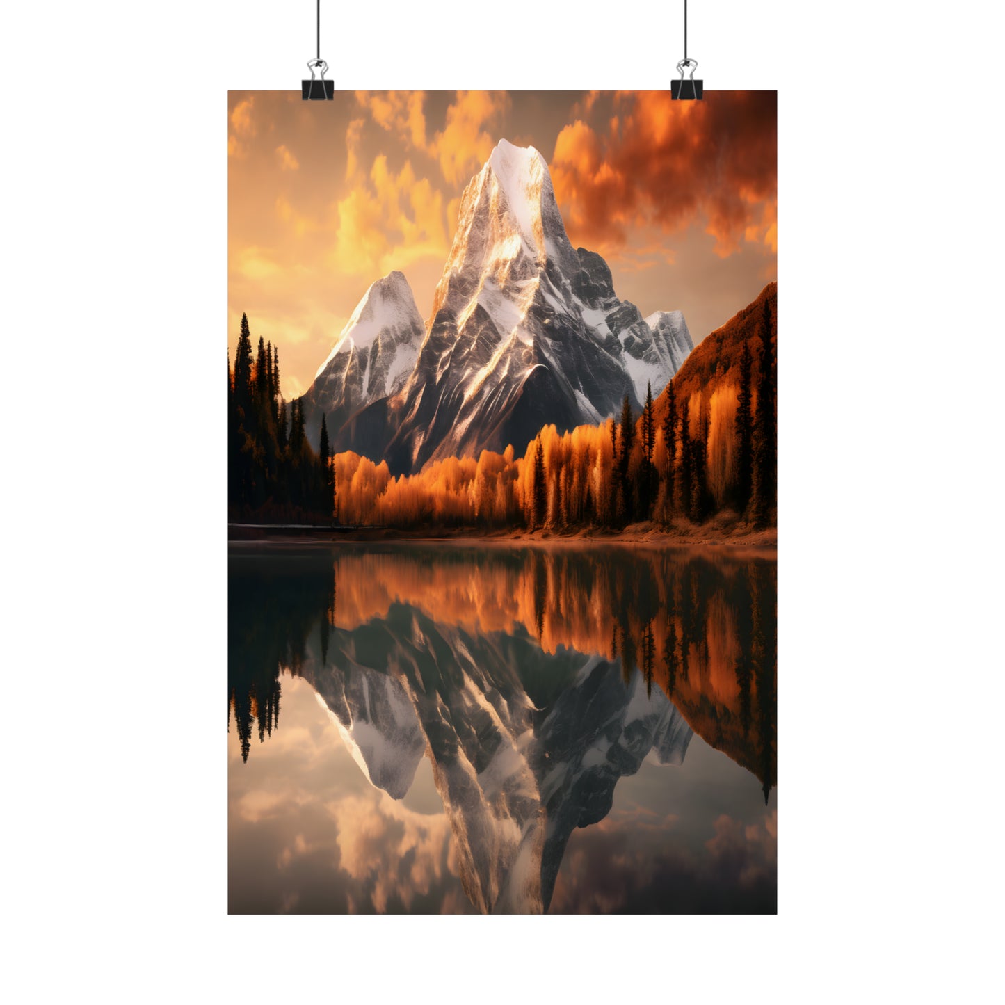 Mountain and River view Matte Vertical Posters