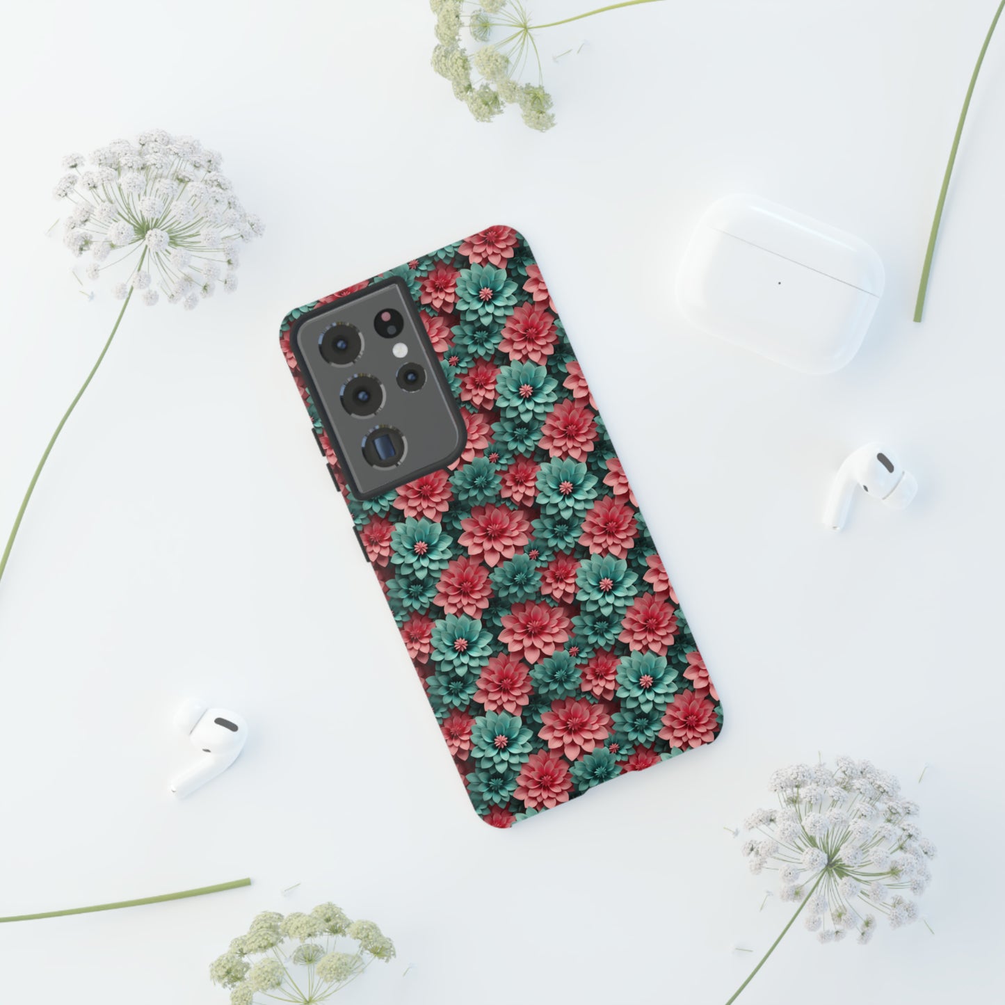 3D Flowers Tough Cases