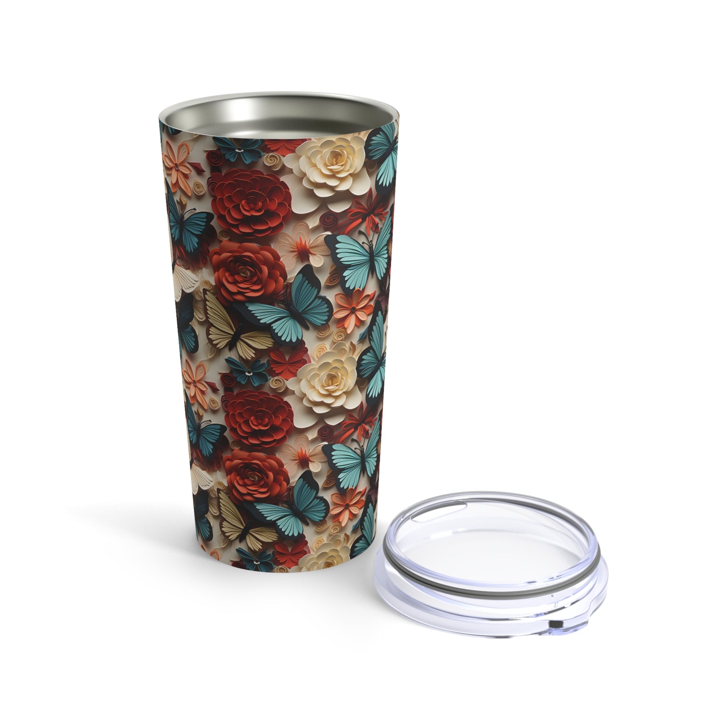 Flowers and Butterfly tumbler 20oz