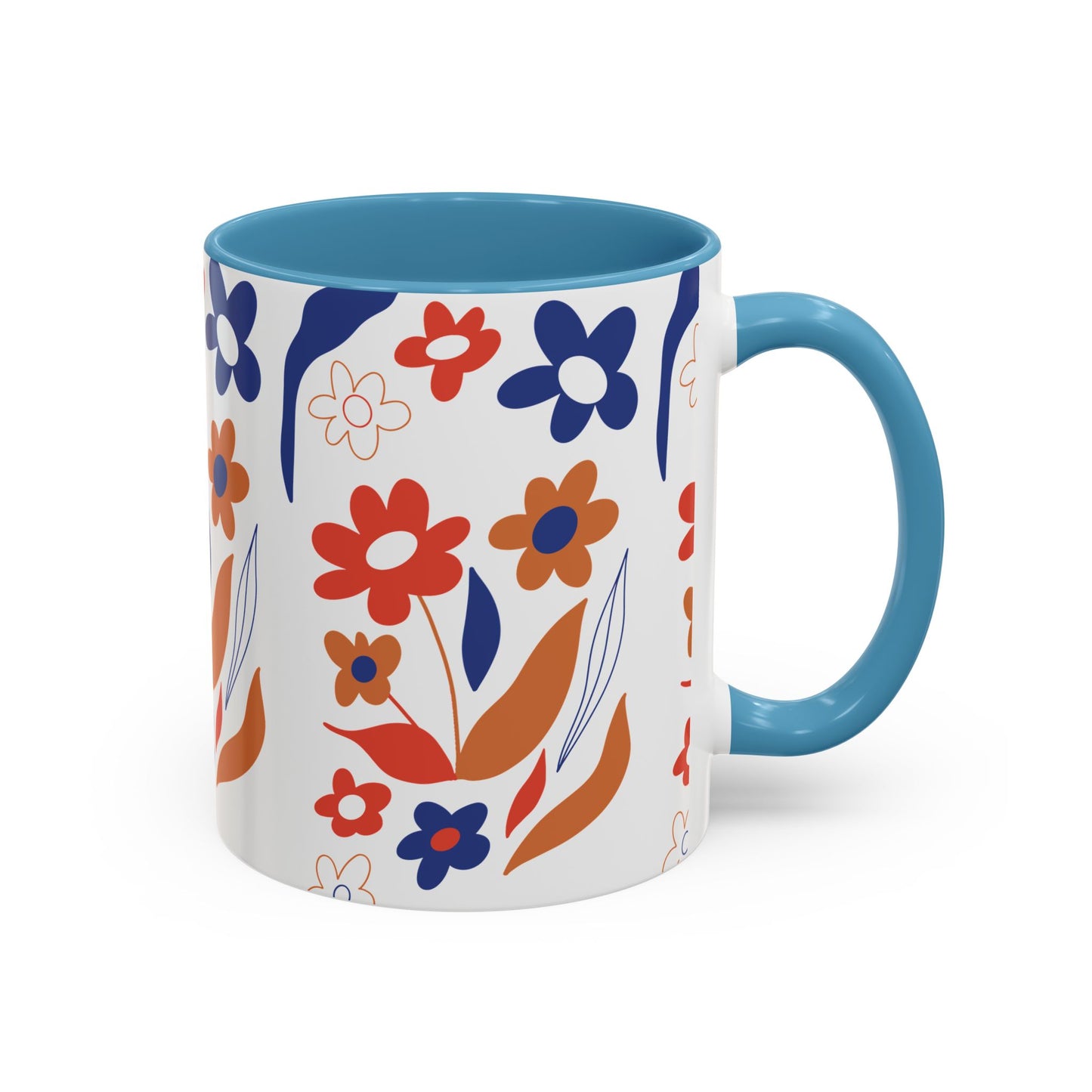 Floral Accent Coffee Mug