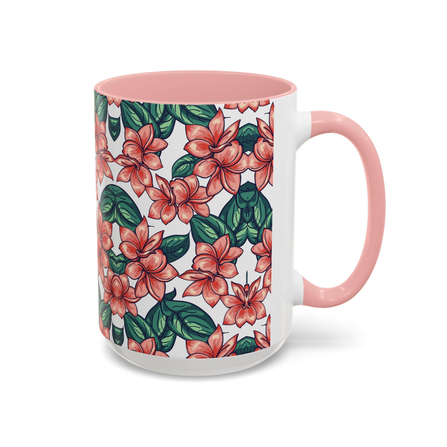 Floral Accent Coffee Mug