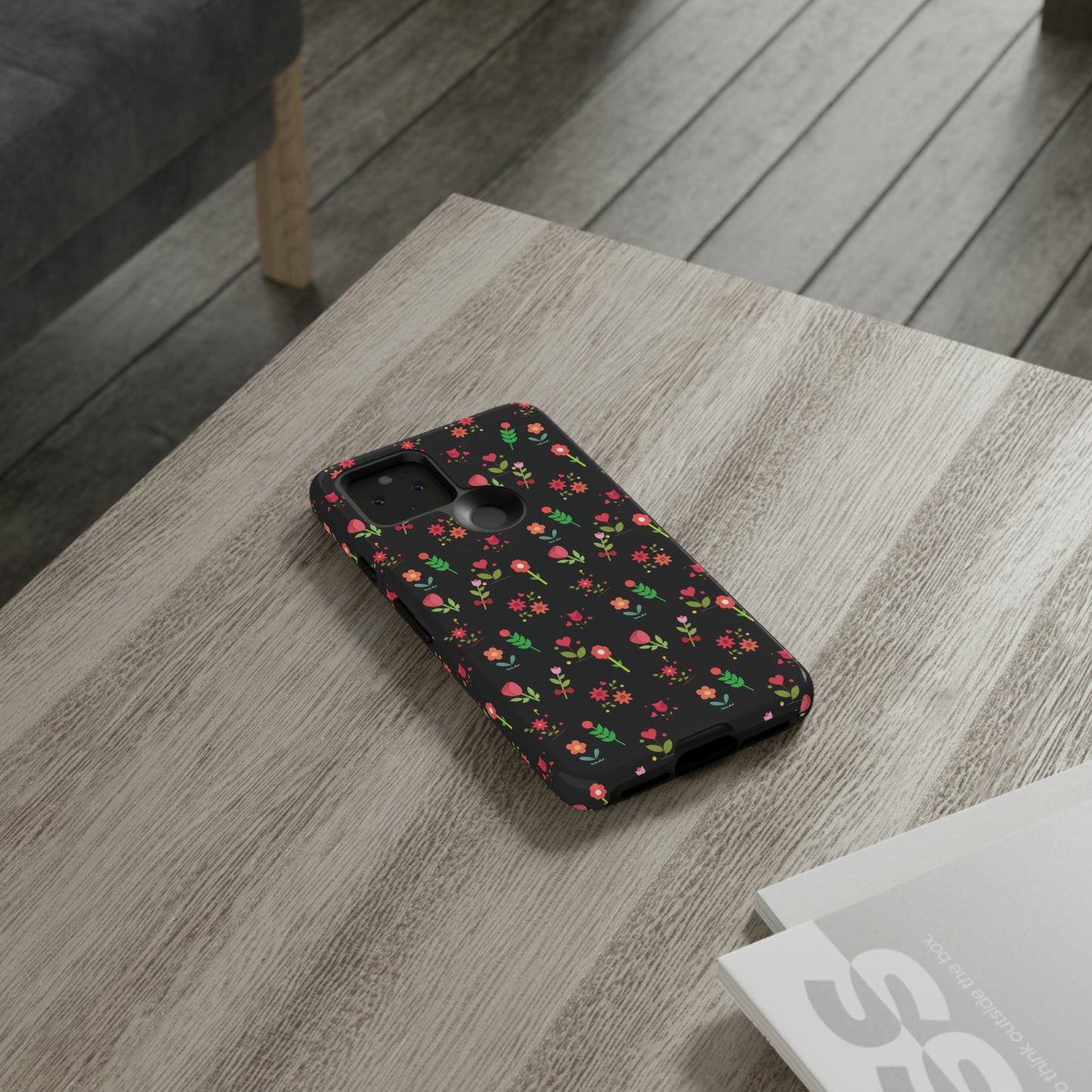 Flowers Pattern Splatter Phone Tough Cases