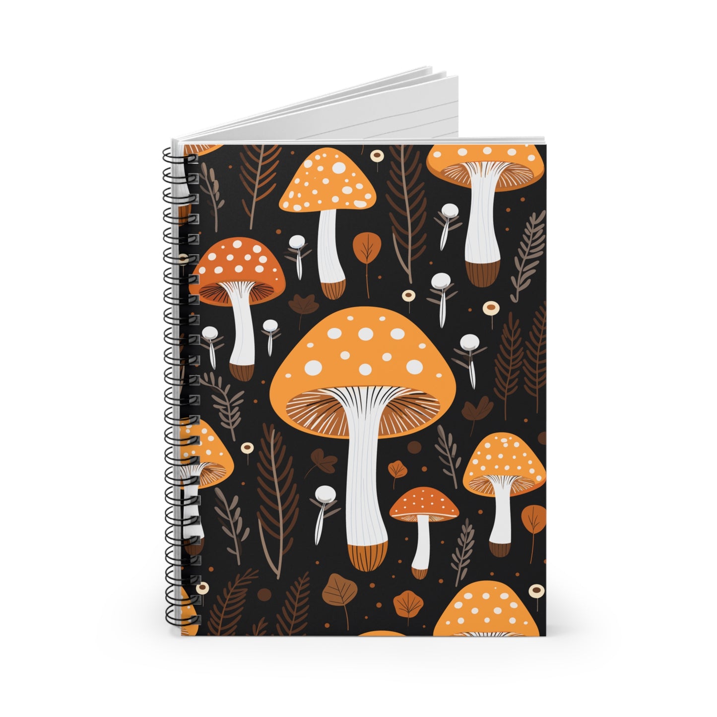 Mushroom Spiral Notebook - Ruled Line