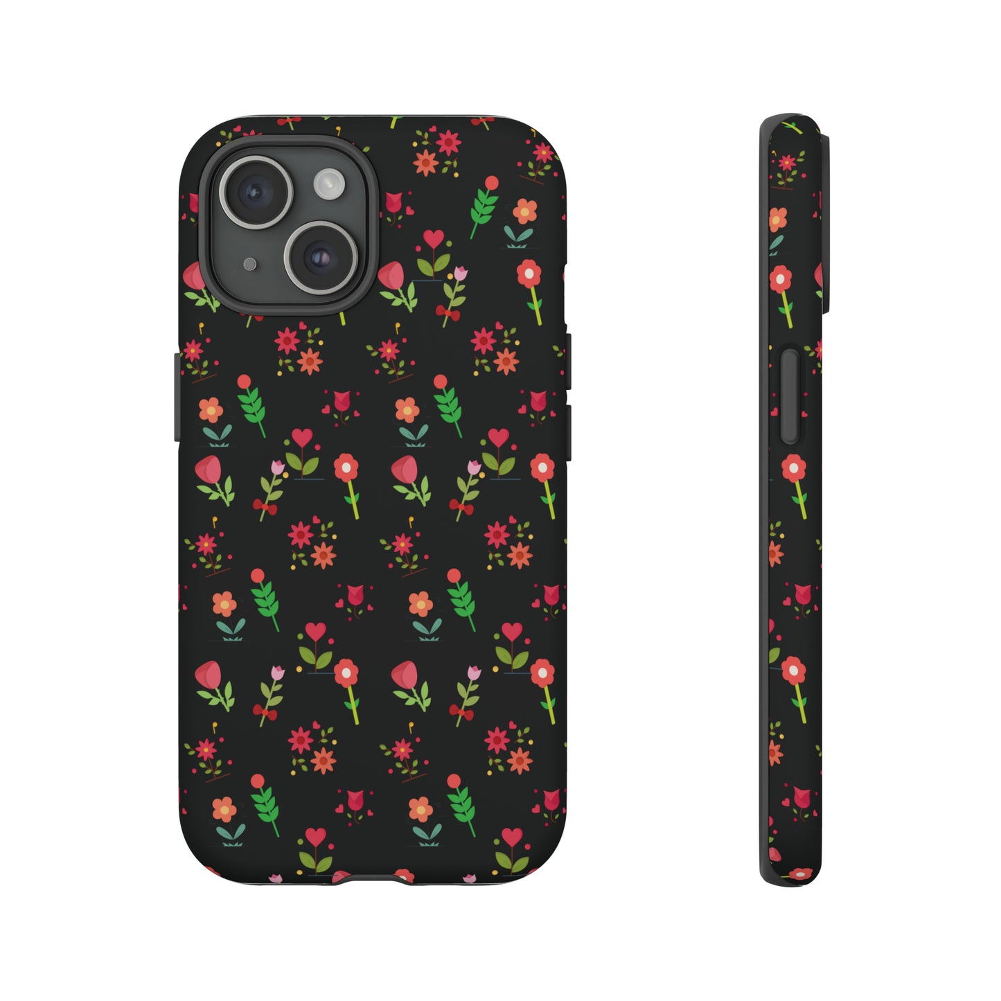 Flowers Pattern Splatter Phone Tough Cases