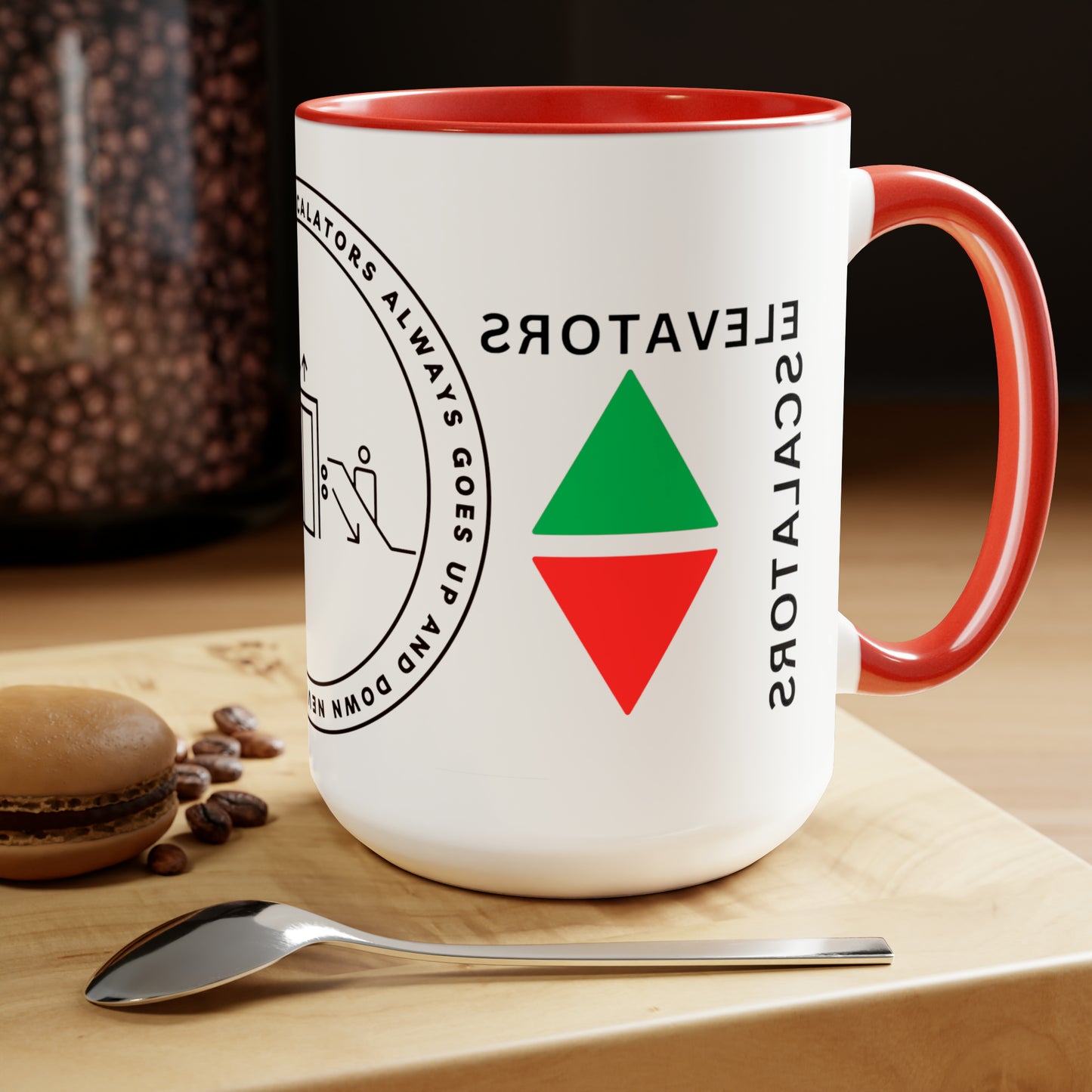 ELevators and Escalators Coffee Mugs, 15oz