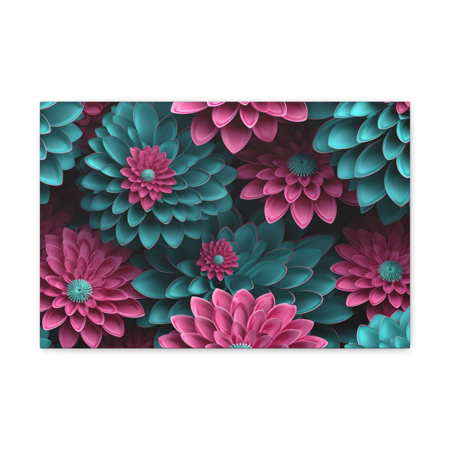 3D Flowers Gallery Wraps