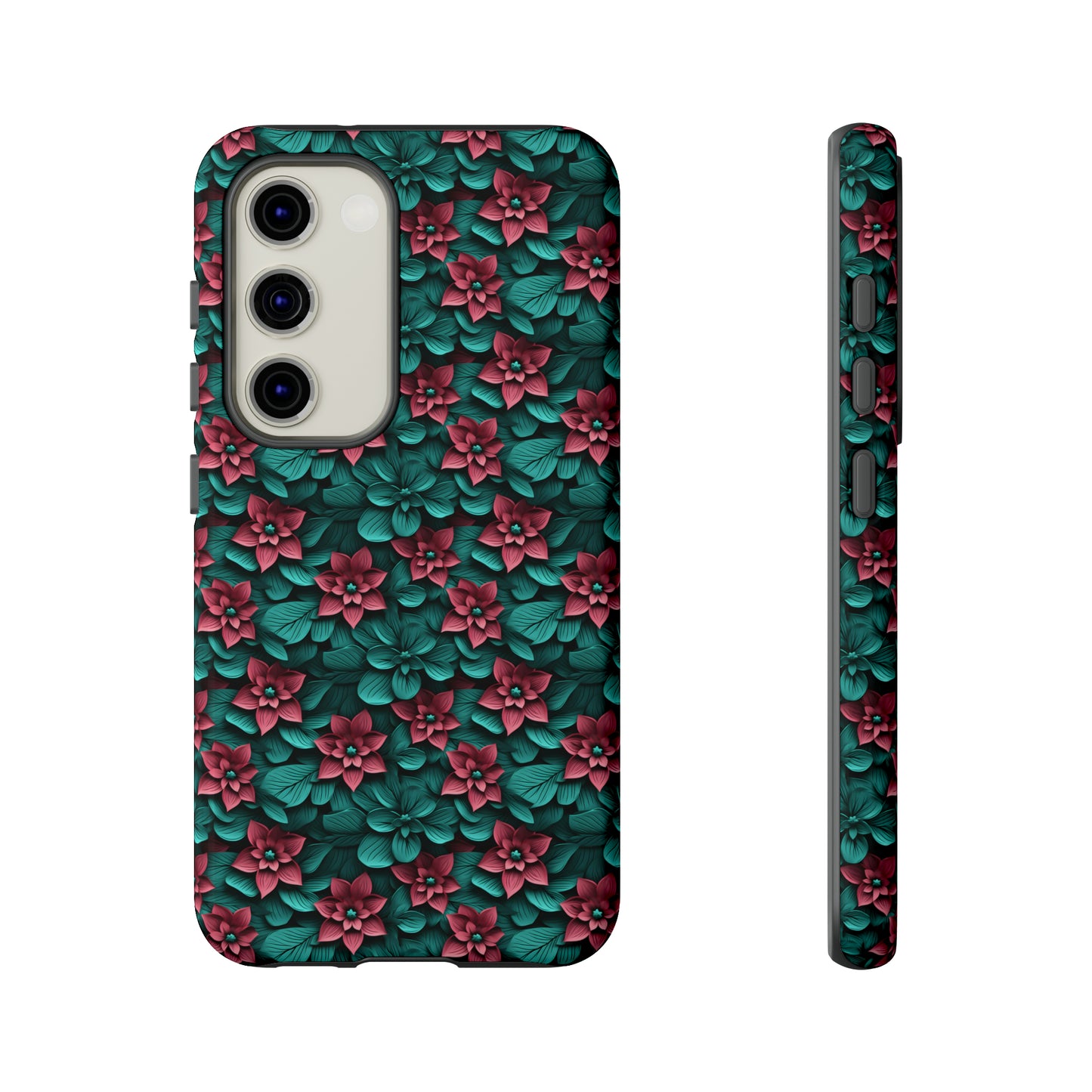 3D flowers Tough Cases