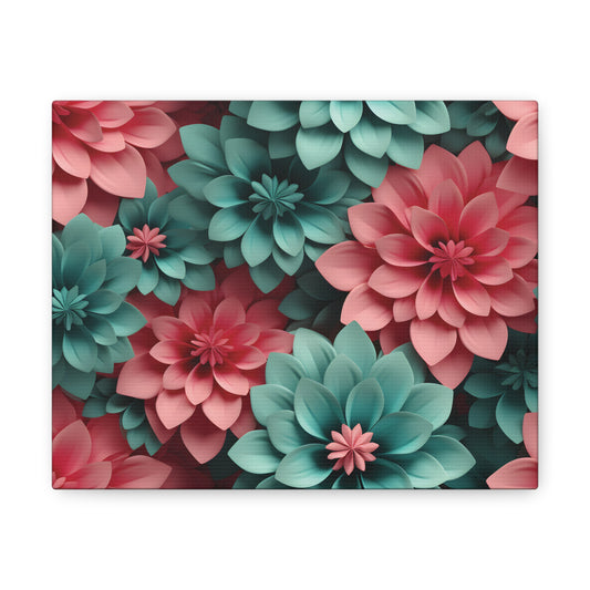 3D Flowers Gallery Wraps