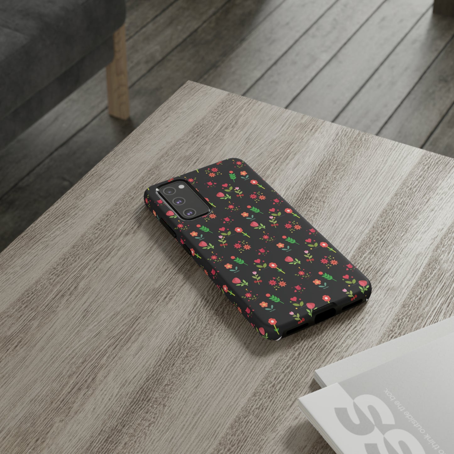 Flowers Pattern Splatter Phone Tough Cases