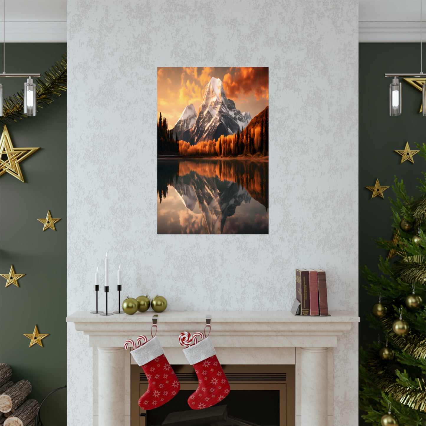 Mountain and River view Matte Vertical Posters