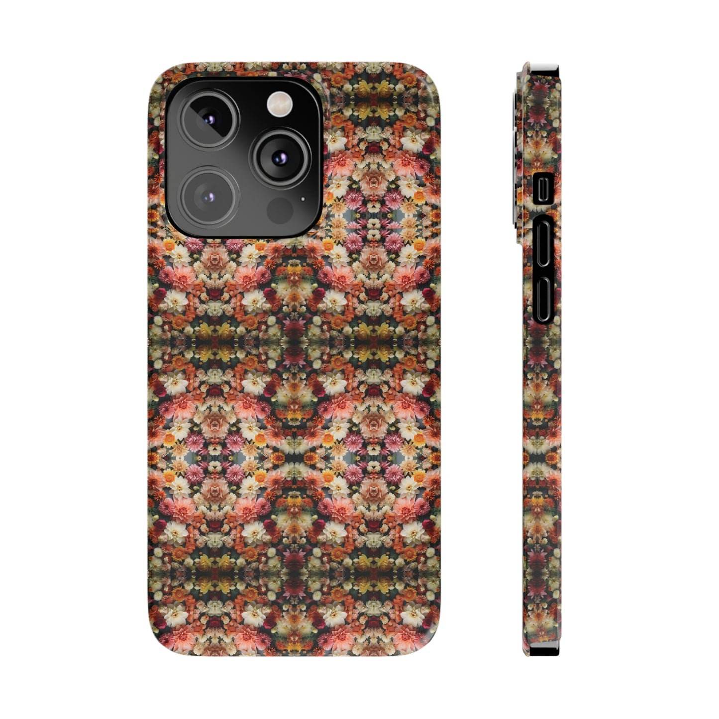 3D Flowers Pattern Slim Phone Cases