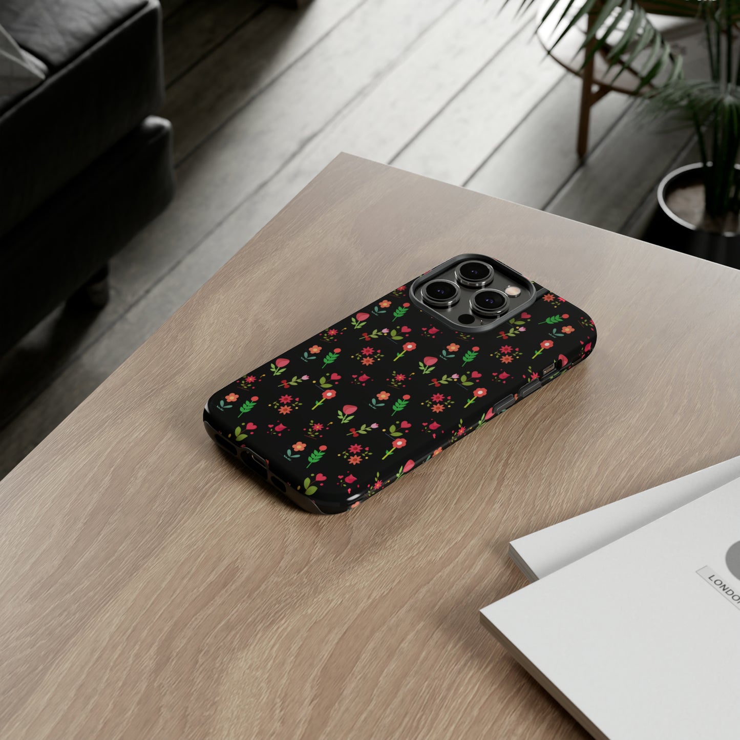 Flowers Pattern Splatter Phone Tough Cases