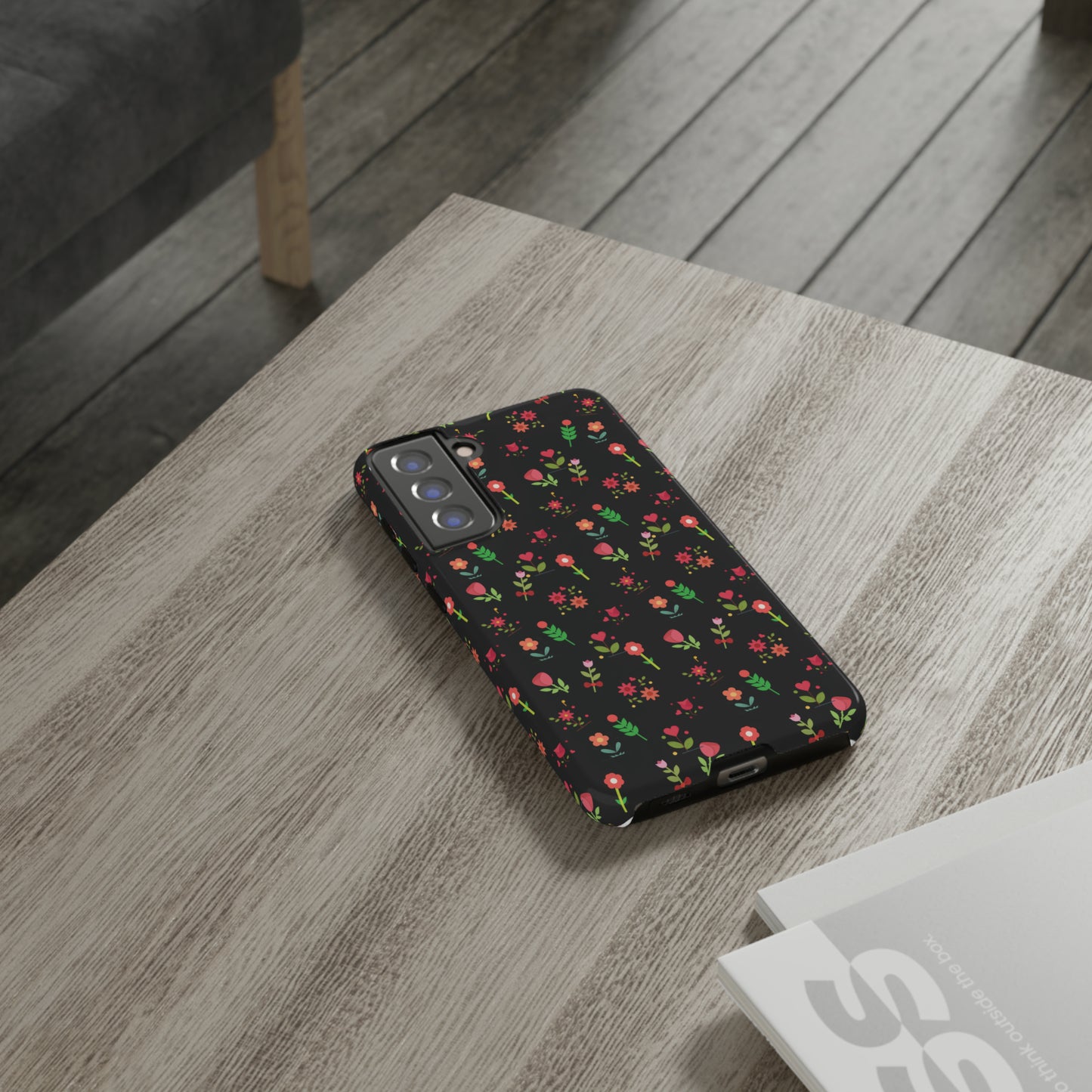 Flowers Pattern Splatter Phone Tough Cases