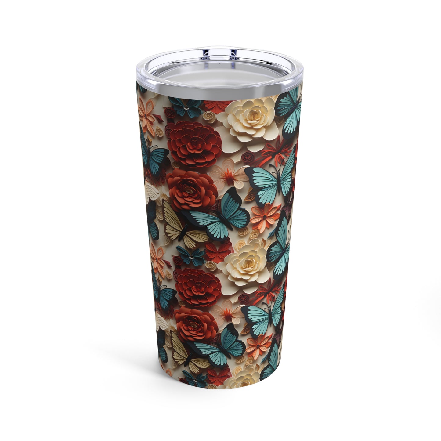 Flowers and Butterfly tumbler 20oz