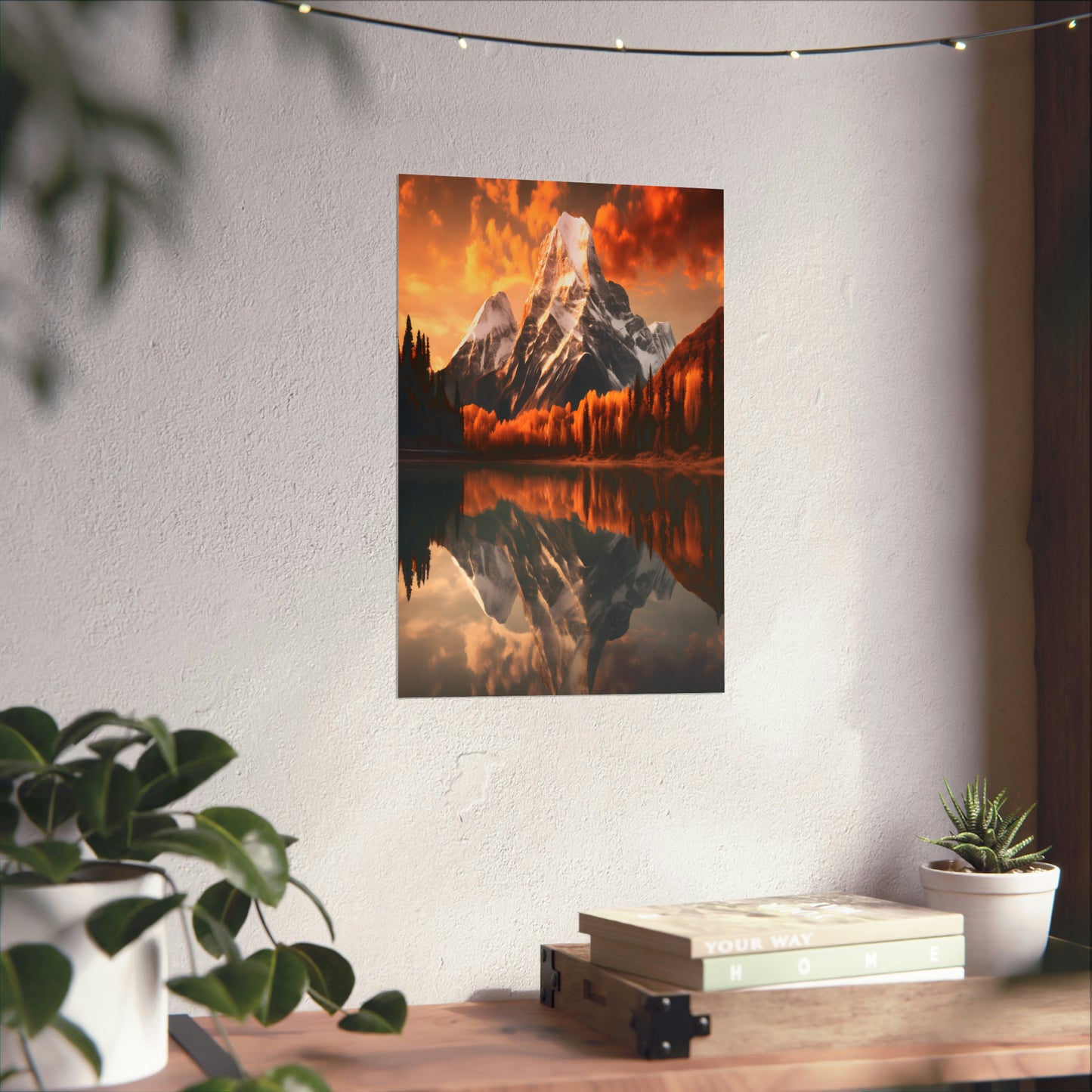 Mountain and River view Matte Vertical Posters