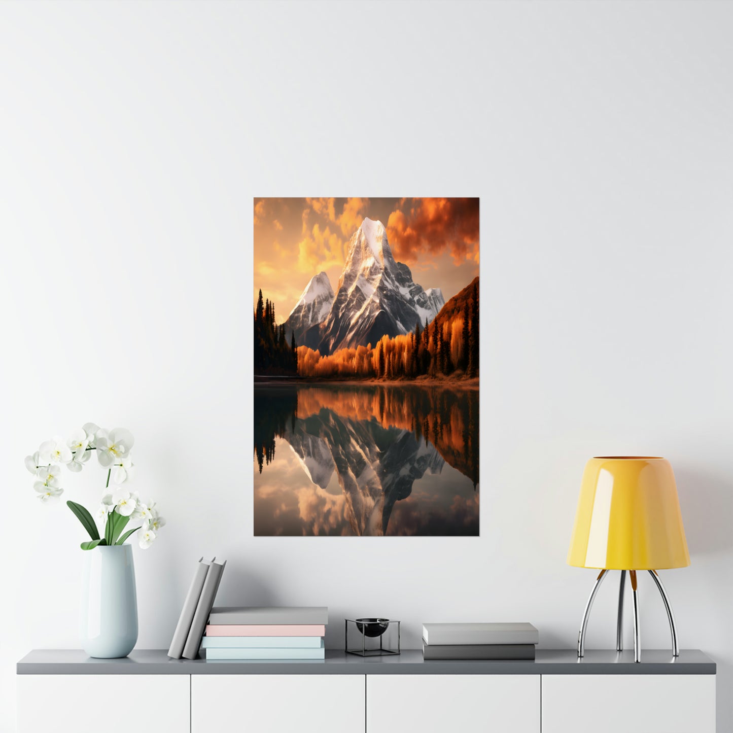 Mountain and River view Matte Vertical Posters