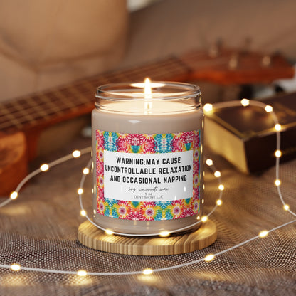 Warning: May cause uncontrollable relaxation and occasional napping Scented Soy Candle, 9oz