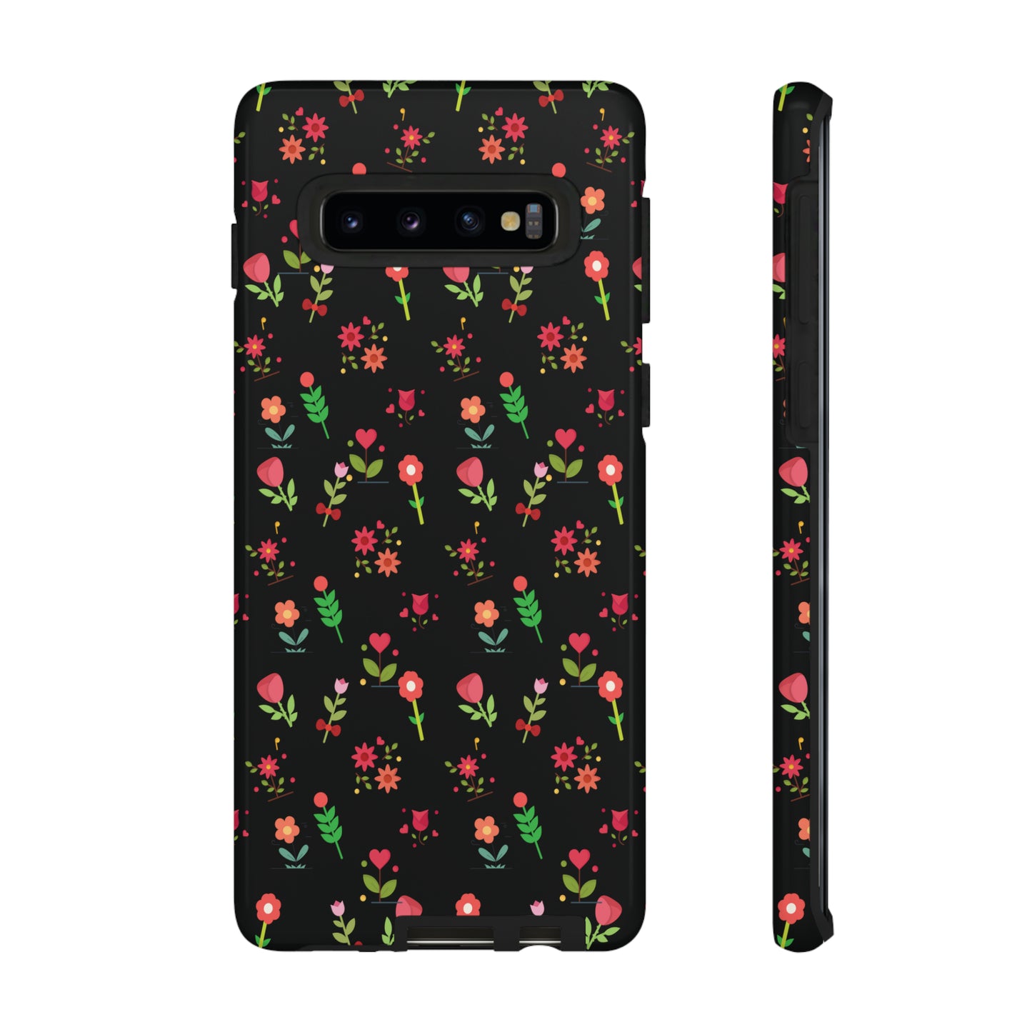 Flowers Pattern Splatter Phone Tough Cases