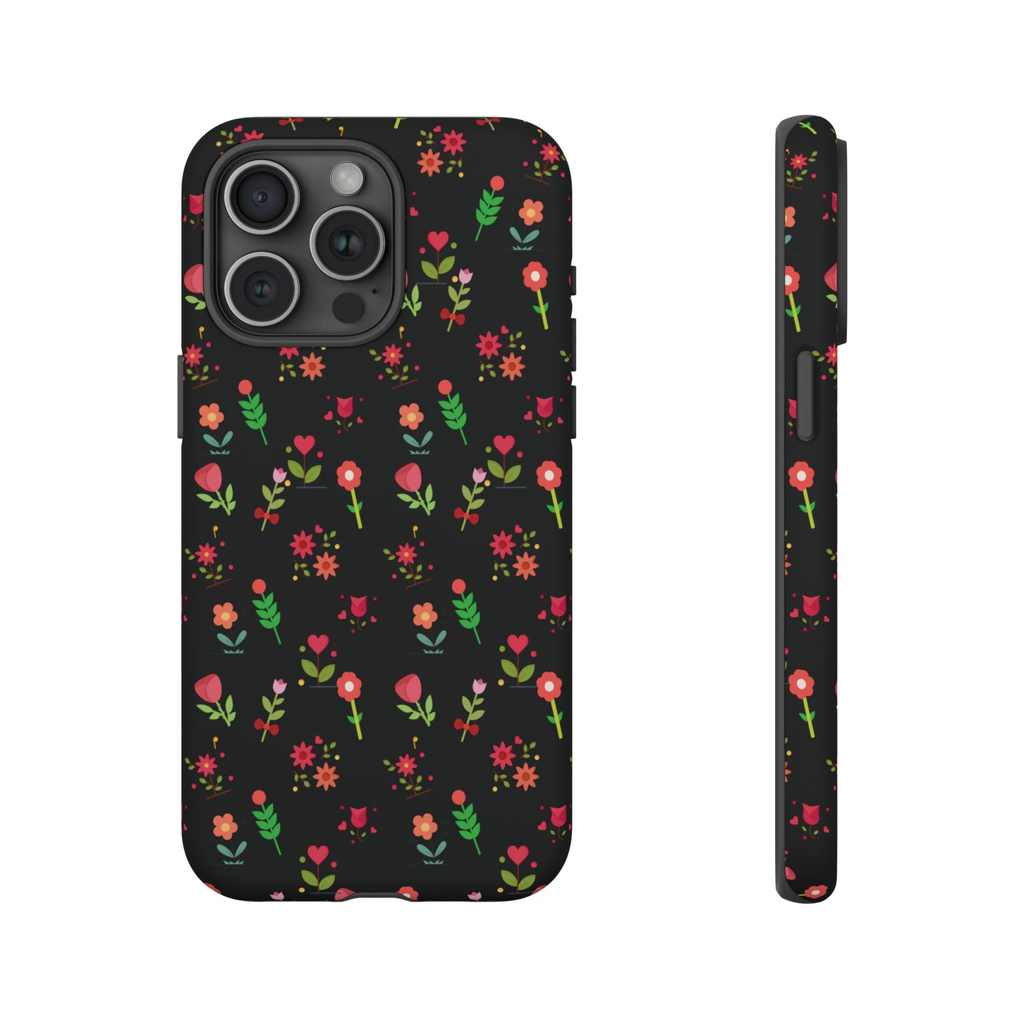 Flowers Pattern Splatter Phone Tough Cases