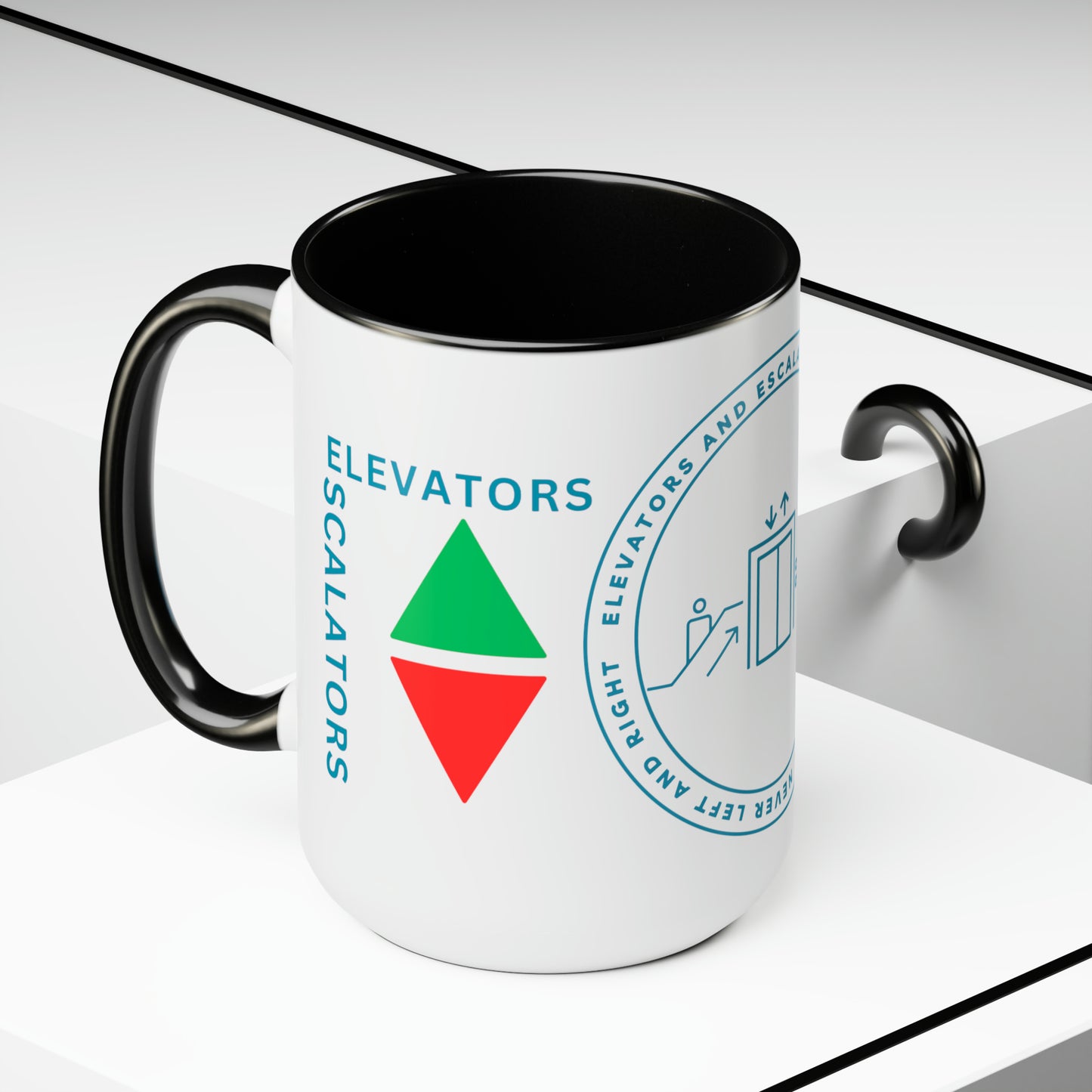 ELevators and Escalators Coffee Mugs, 15oz