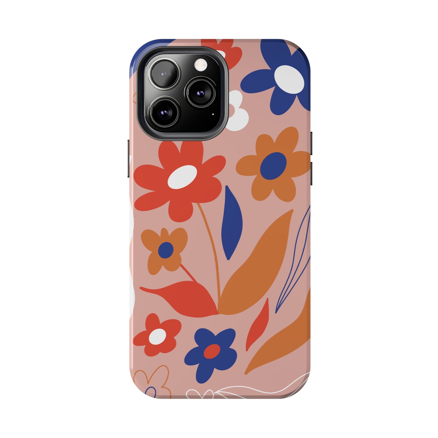 Phone Case, Floral Design, Protective Case, Cover, Strong, Durable, Custom Shell