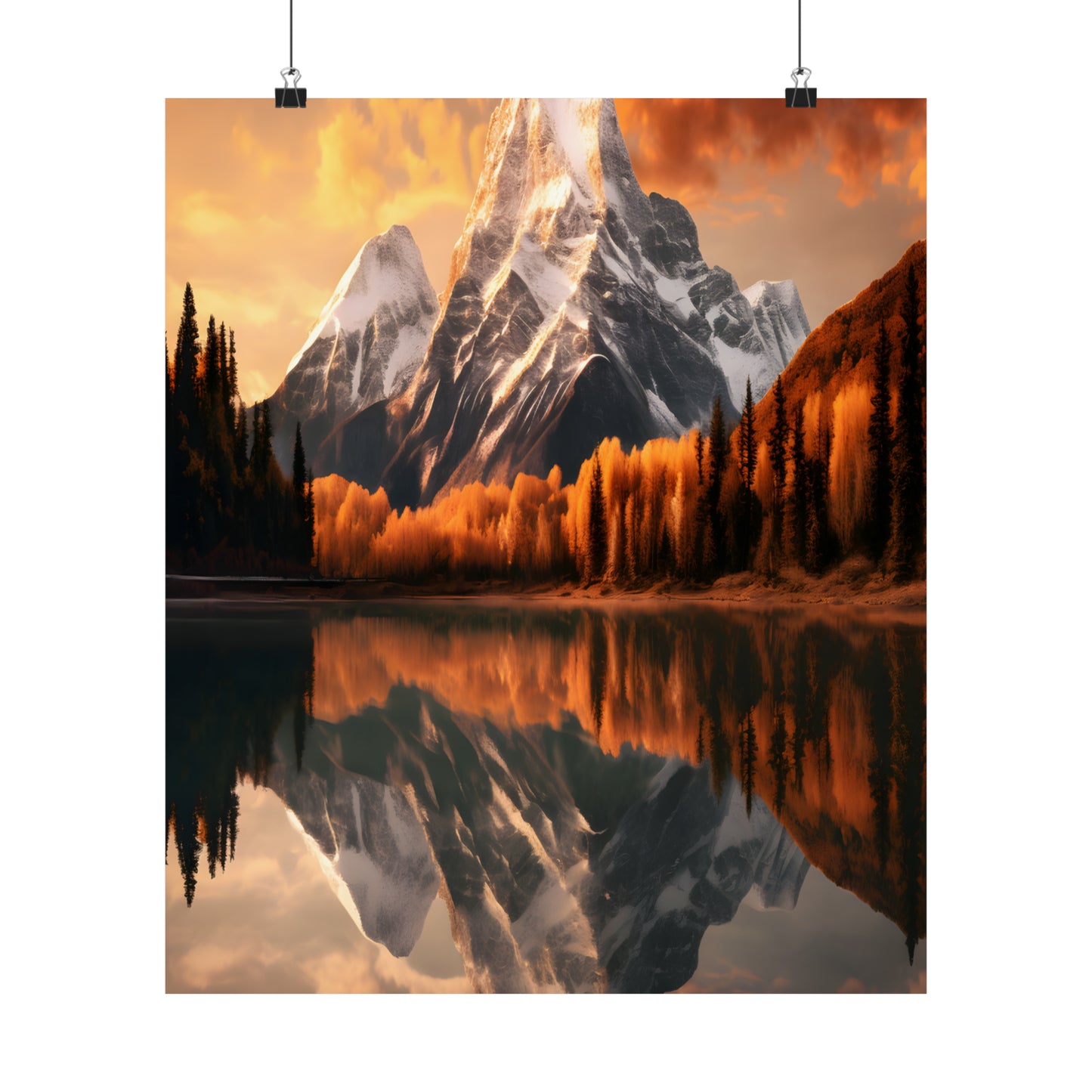 Mountain and River view Matte Vertical Posters