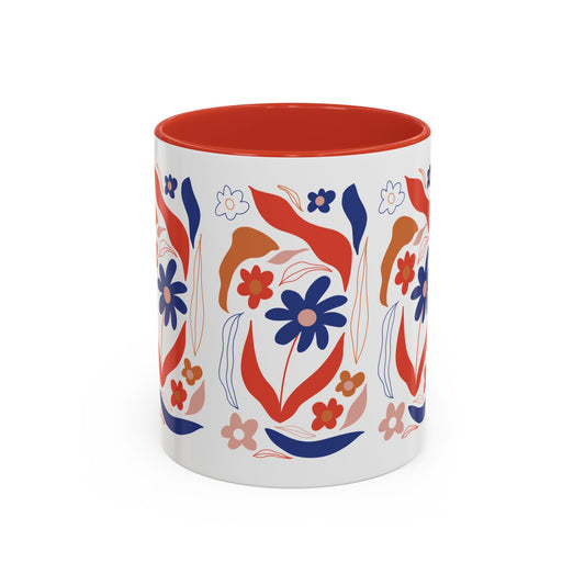 Floral Accent Coffee Mug