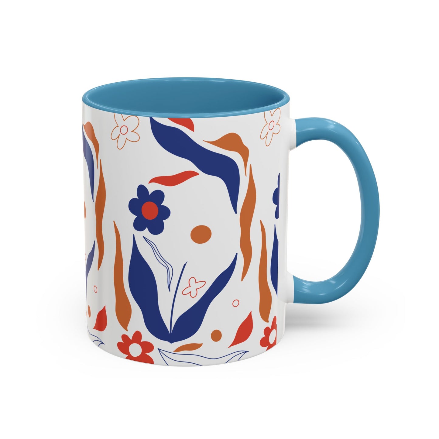 Floral Accent Coffee Mug