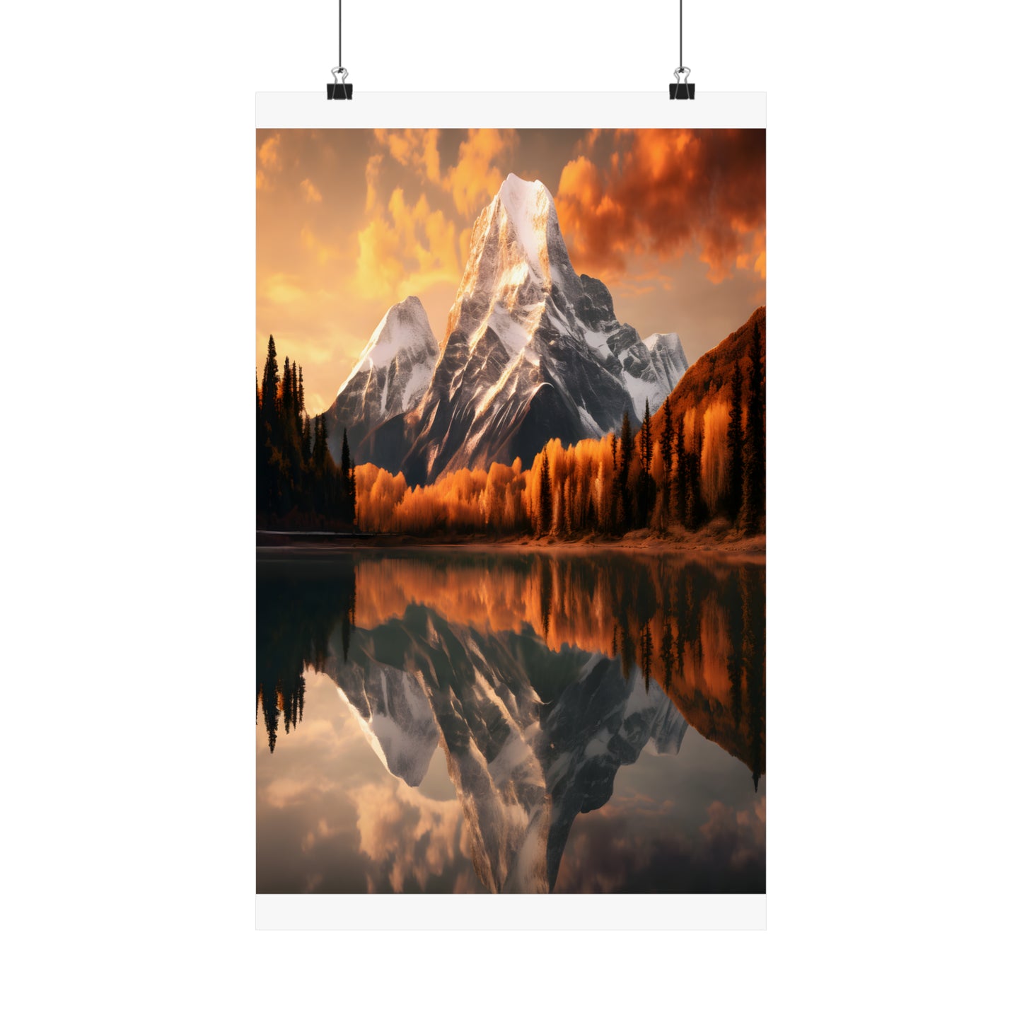 Mountain and River view Matte Vertical Posters