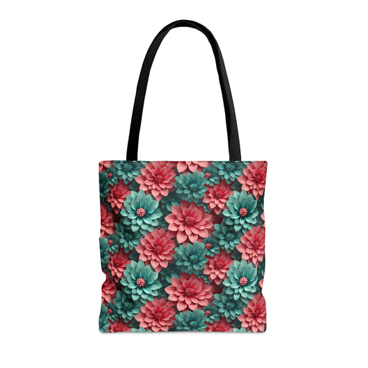 3D Flowers Tote Bag