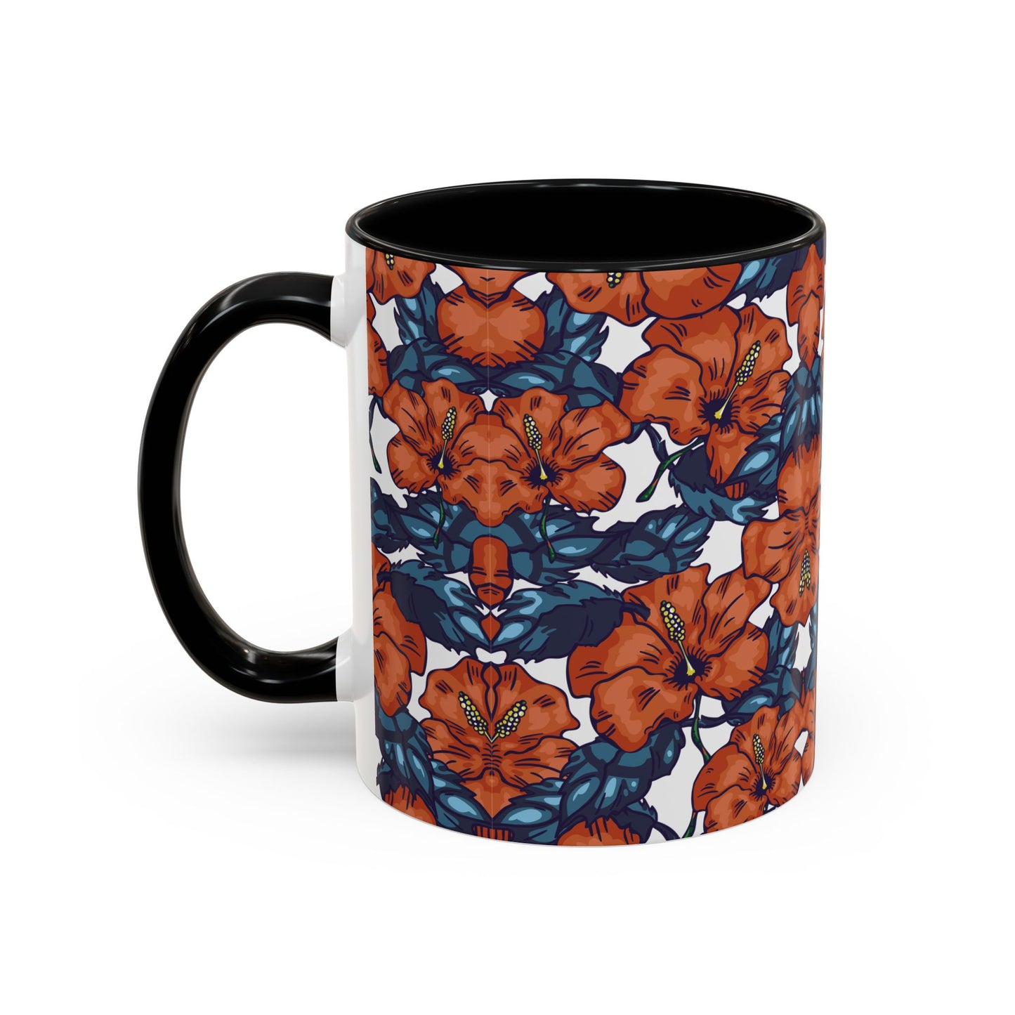 Floral Accent Coffee Mug