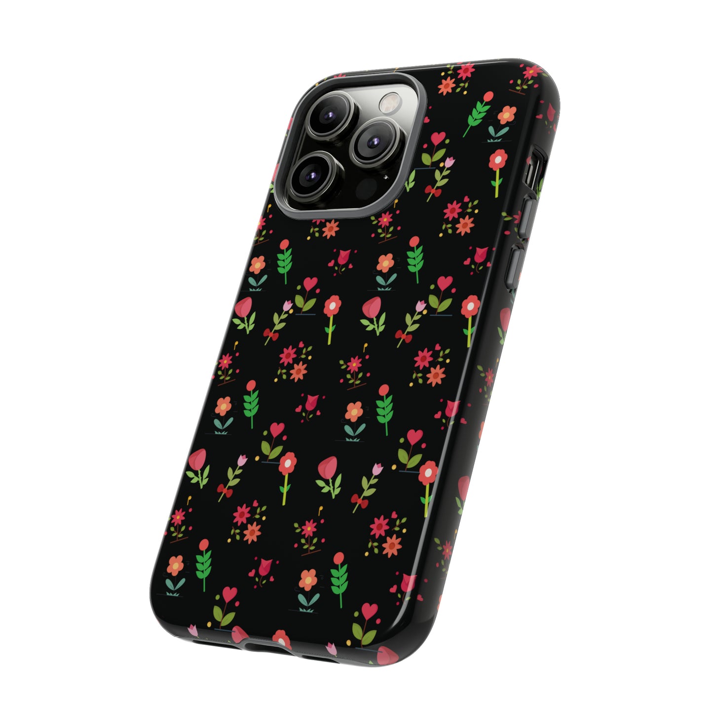 Flowers Pattern Splatter Phone Tough Cases