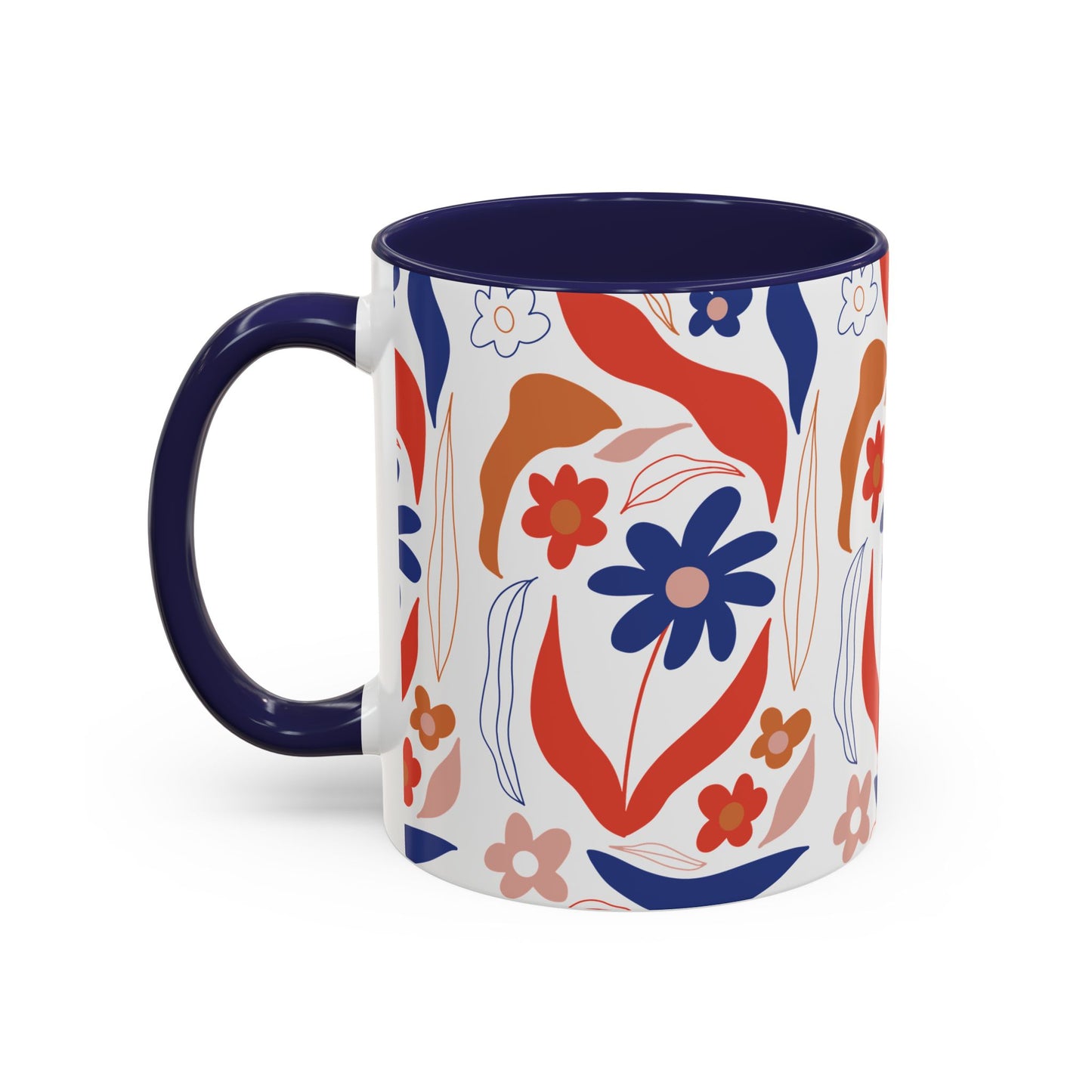 Floral Accent Coffee Mug