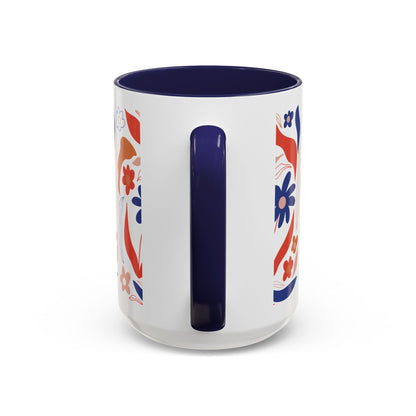 Floral Accent Coffee Mug