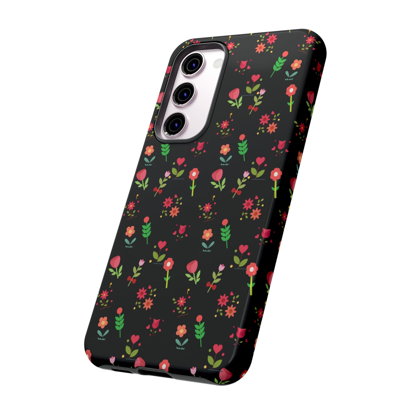 Flowers Pattern Splatter Phone Tough Cases