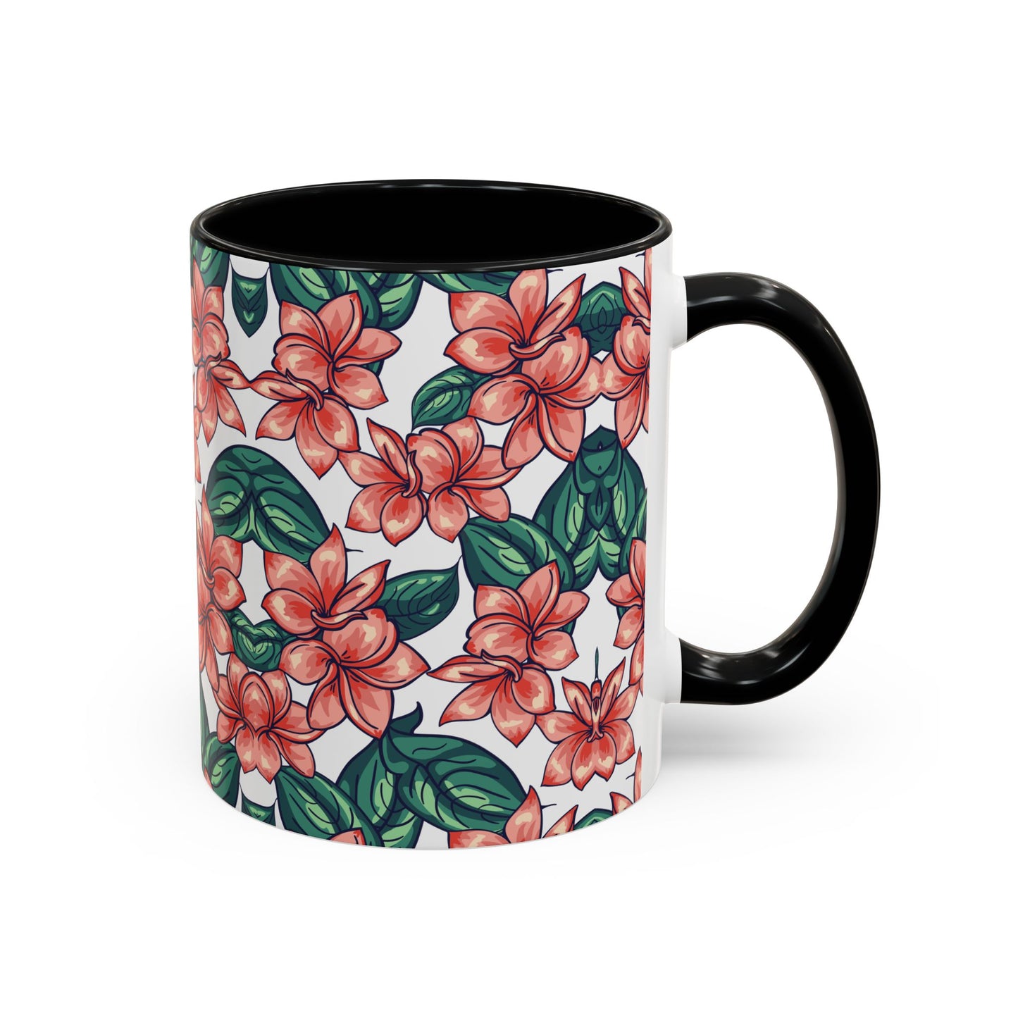 Floral Accent Coffee Mug