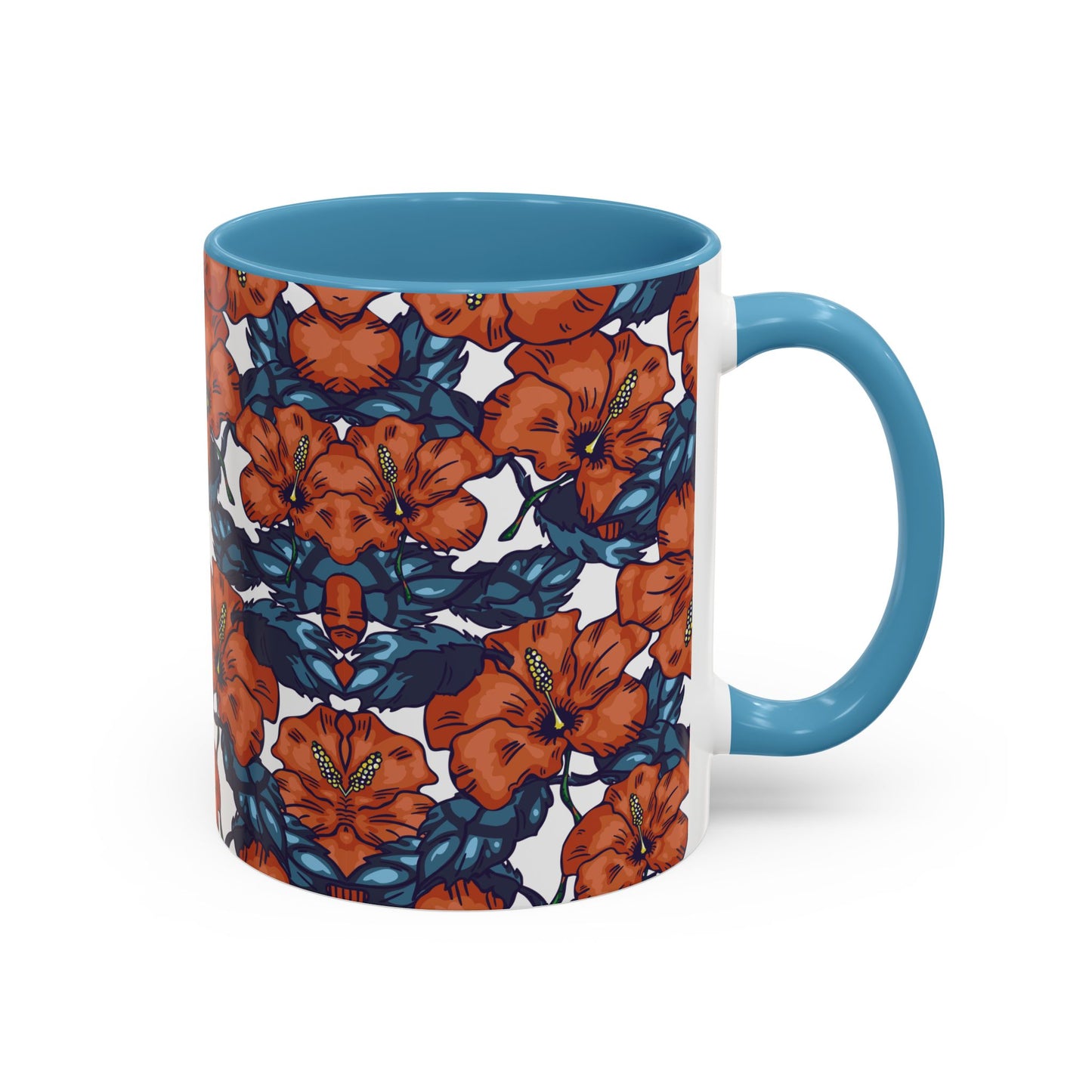 Floral Accent Coffee Mug