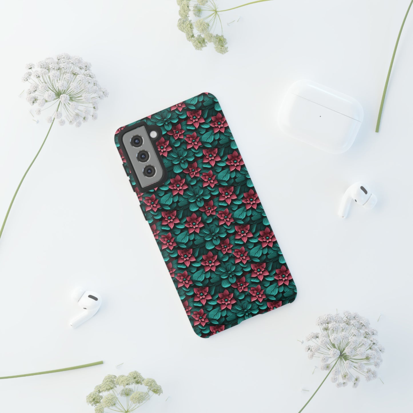 3D flowers Tough Cases