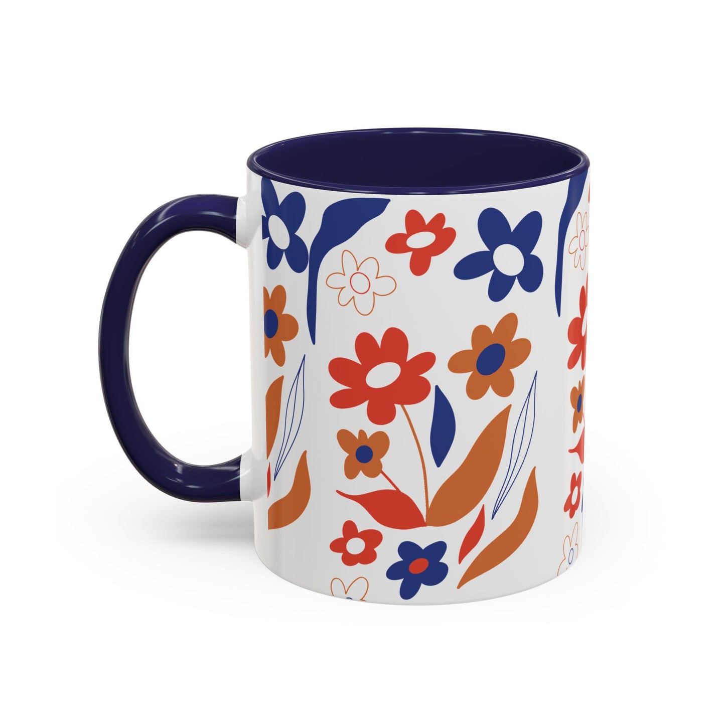 Floral Accent Coffee Mug