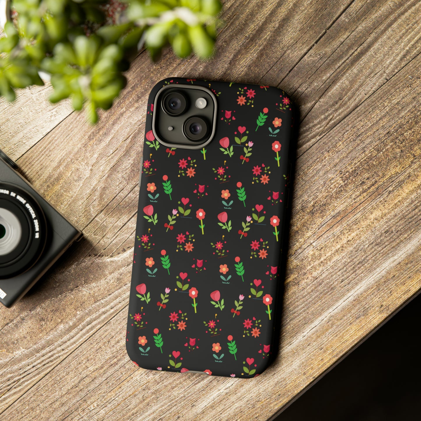 Flowers Pattern Splatter Phone Tough Cases