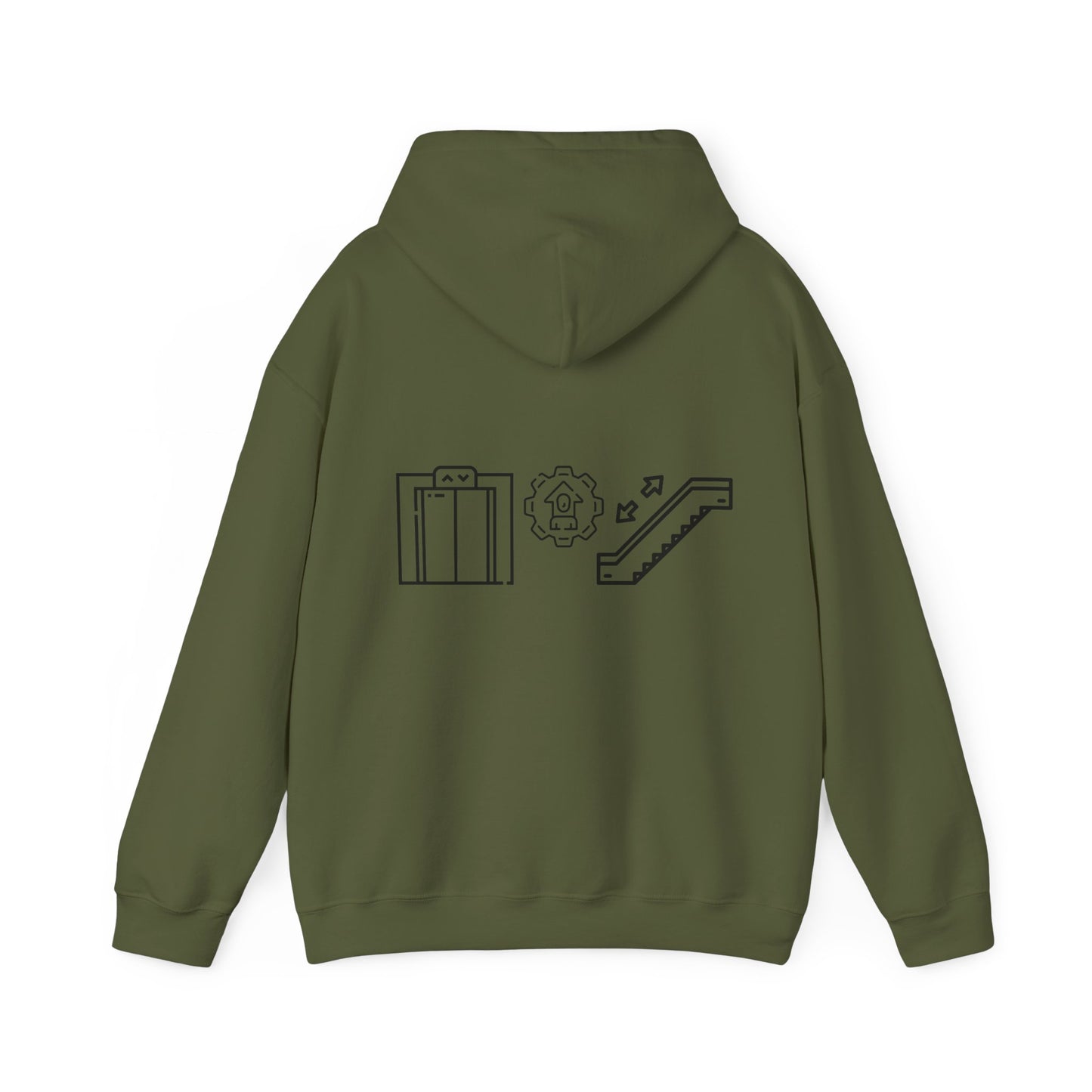 Elevator and Escalator Hooded Sweatshirt