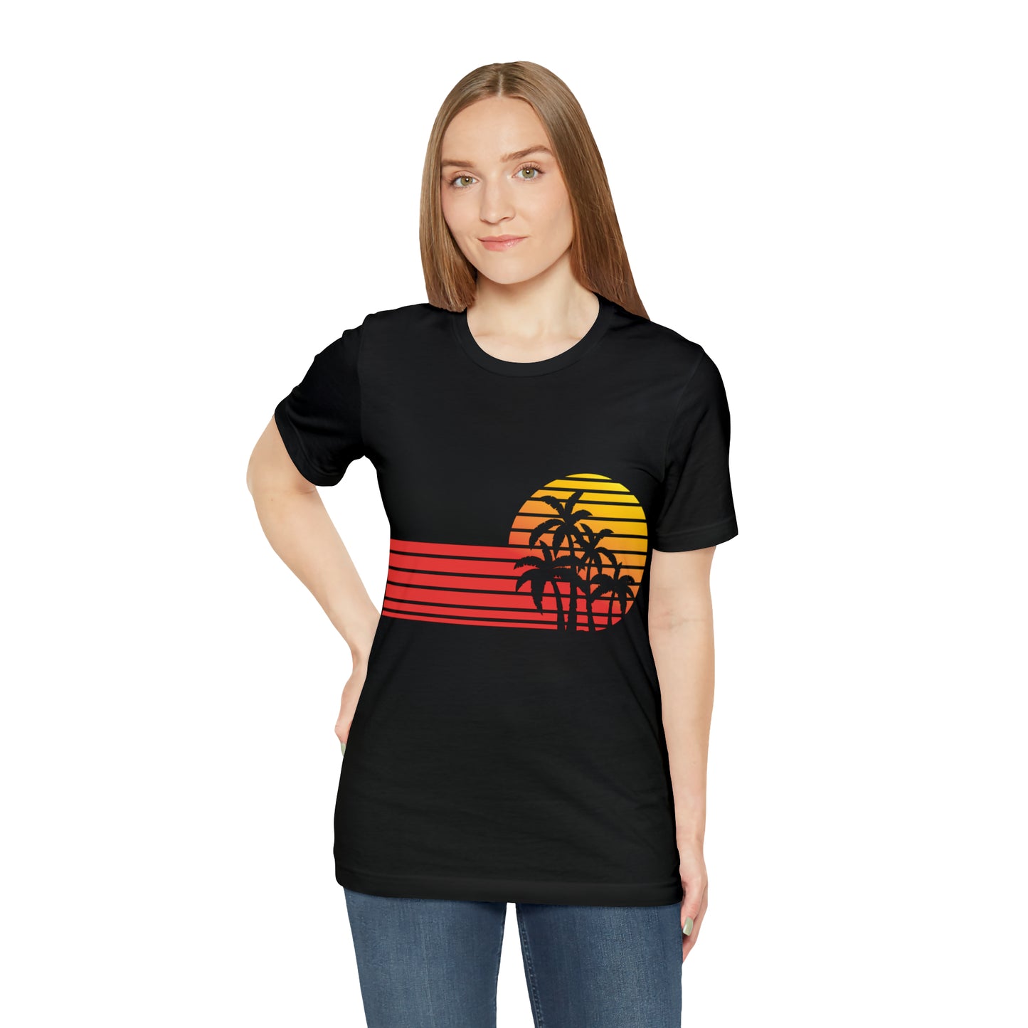 Retro Sunset with Palm T-Shirt