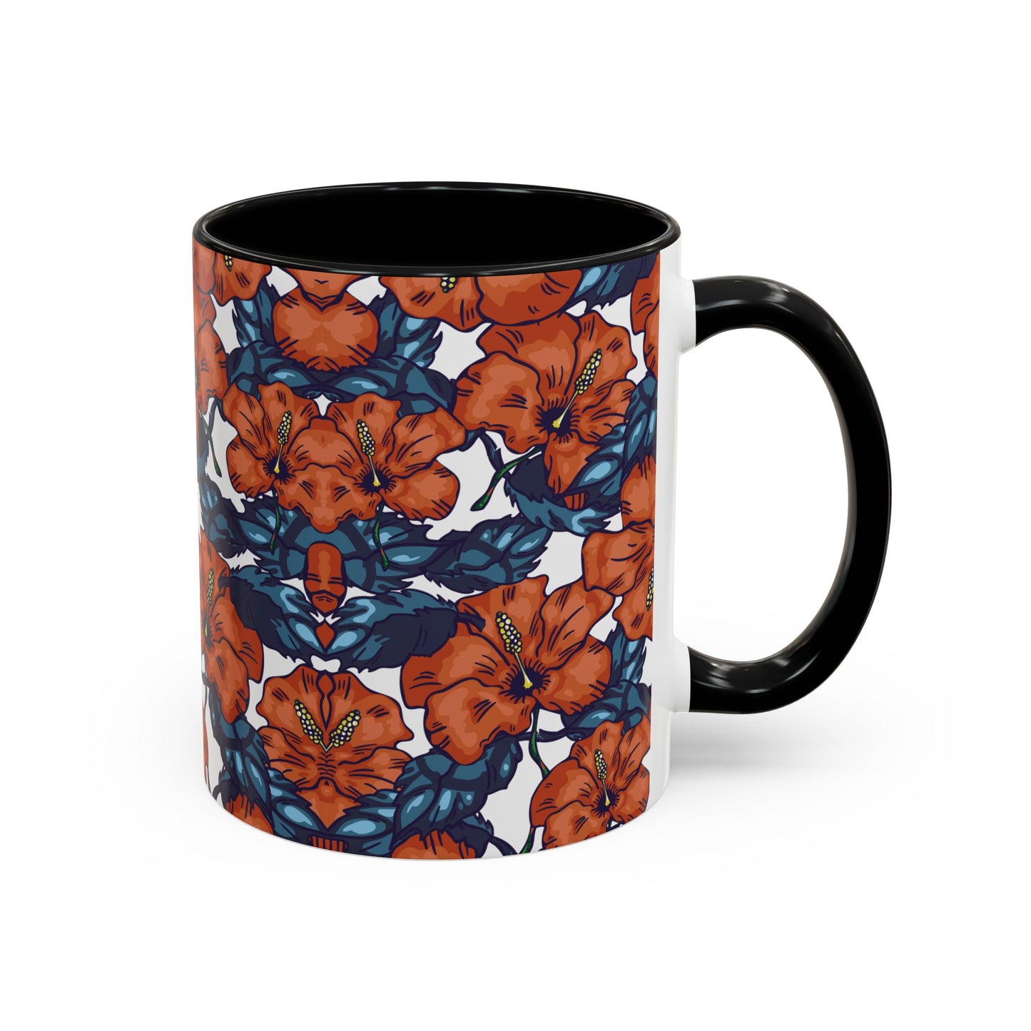 Floral Accent Coffee Mug